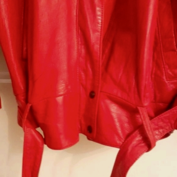 Red Leather Jacket - Picture 3 of 4